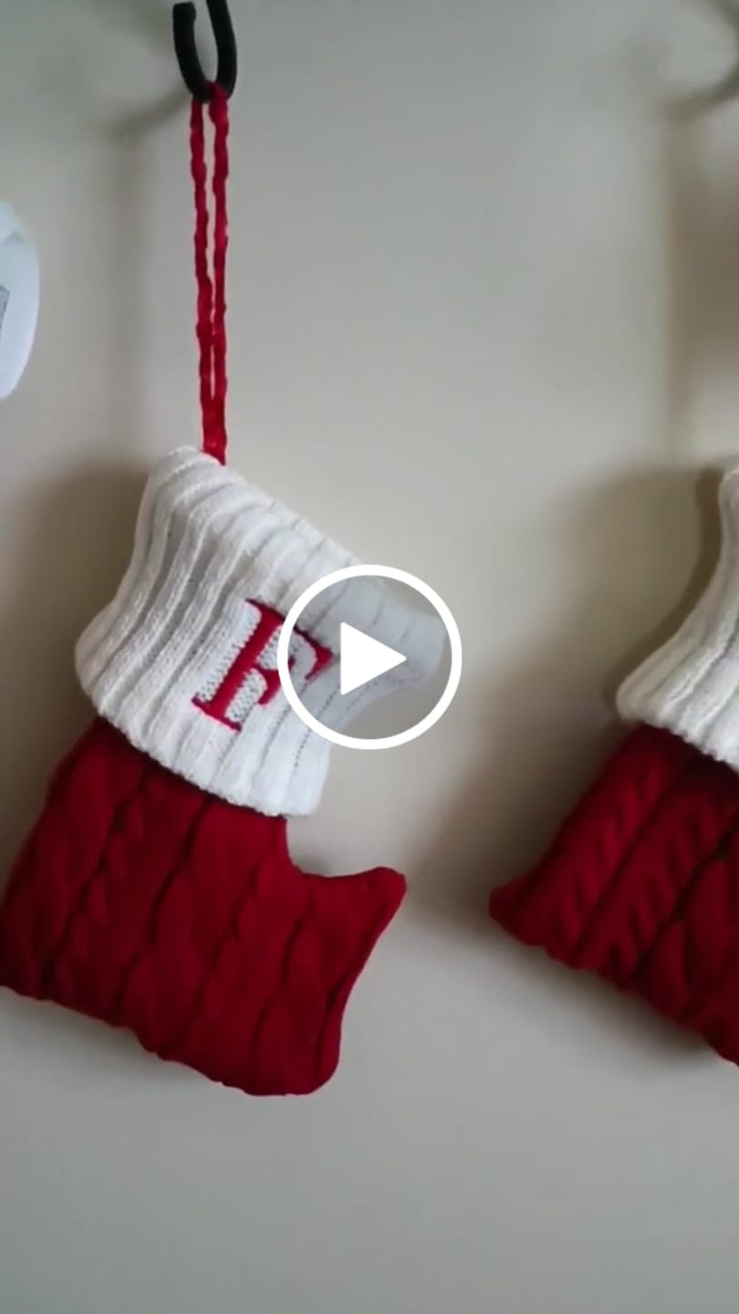 Customer video review of Decoração de Natal Meia com Letra do Alfabeto