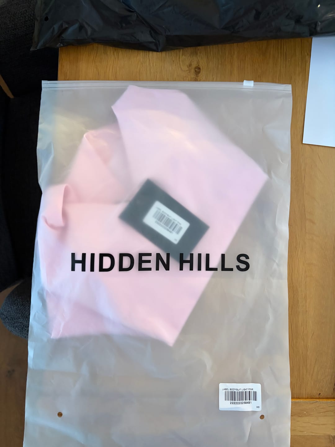 Customer photo review of LABEL BODYSUIT LIGHT PINK
