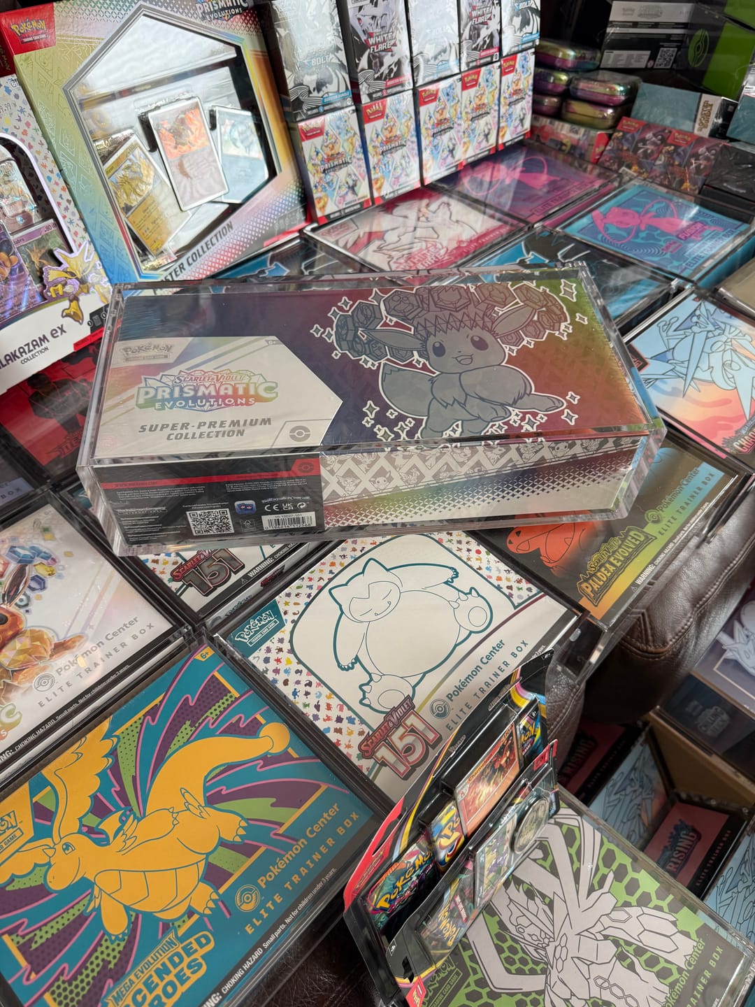 Customer photo review of Prismatic Evolutions Super-Premium Collection - SV: Prismatic Evolutions