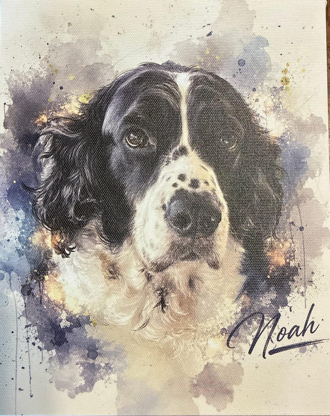 Customer photo review of Custom Pet Portrait Canvas - Contemporary Neutral