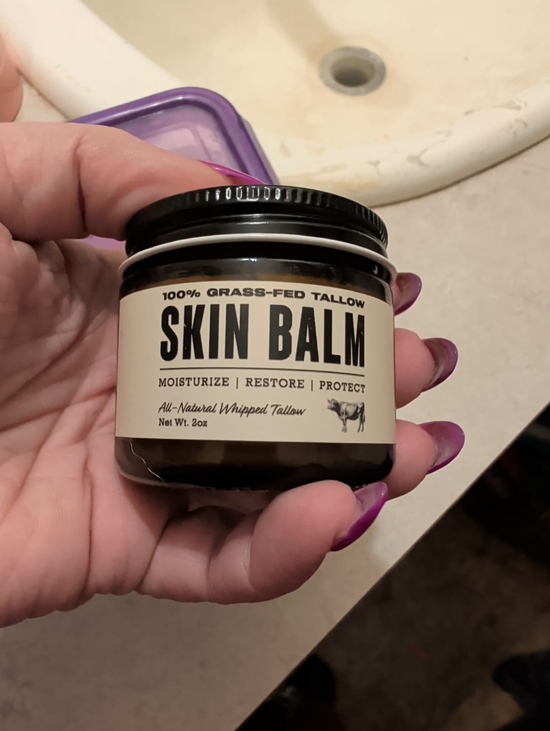 Customer photo review of Whipped Tallow Skin Balm