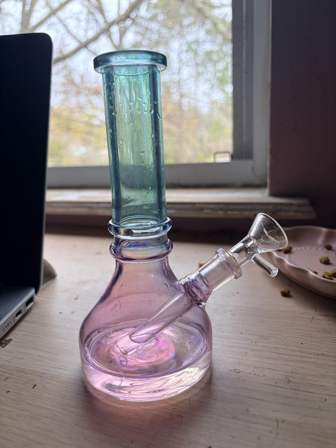 Customer photo review of IRIDESCENT GRADIENT BONG 6"