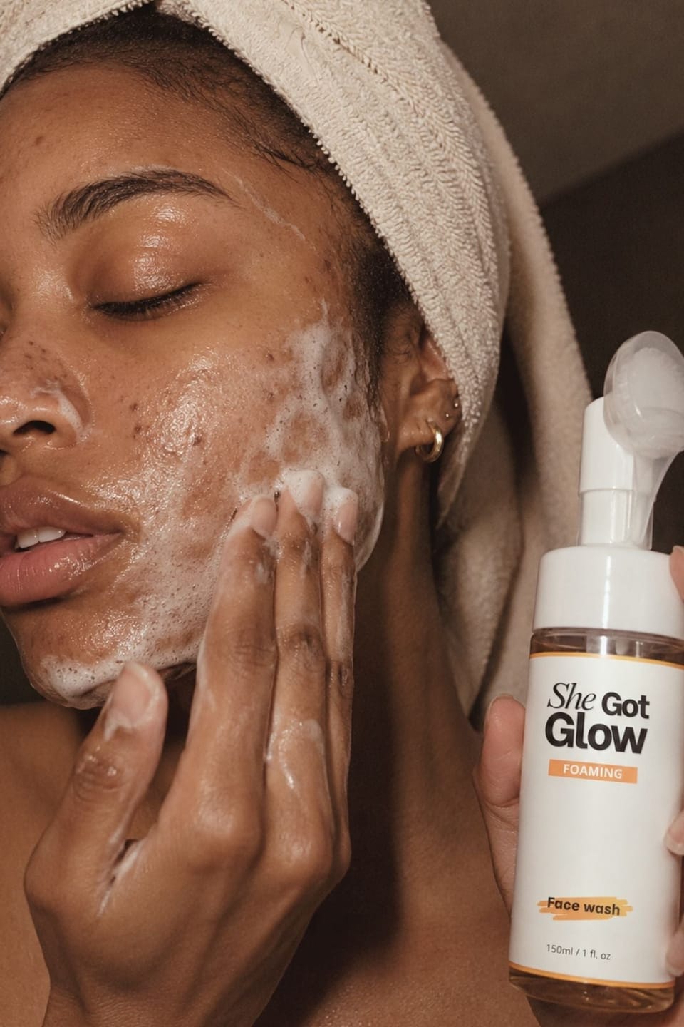 Customer photo review of GLOW FACE WASH