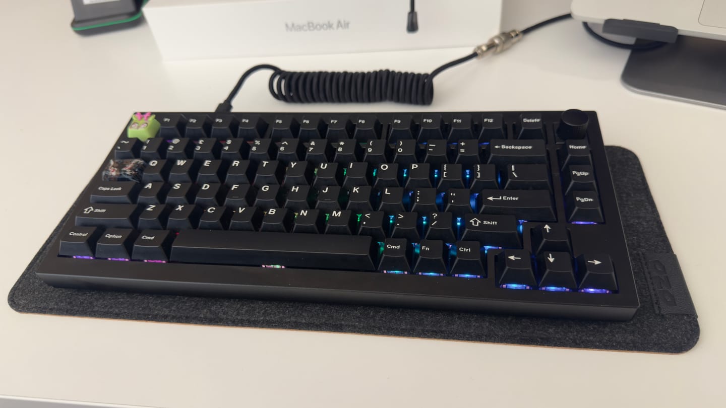 Customer photo review of PINEYU - Felt Cork Keyboard Mat