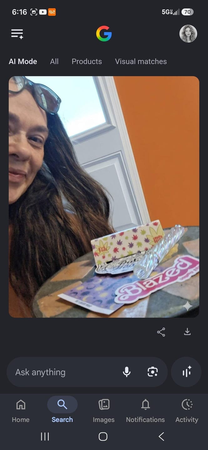 Customer photo review of POT LEAF ROLLING PAPERS