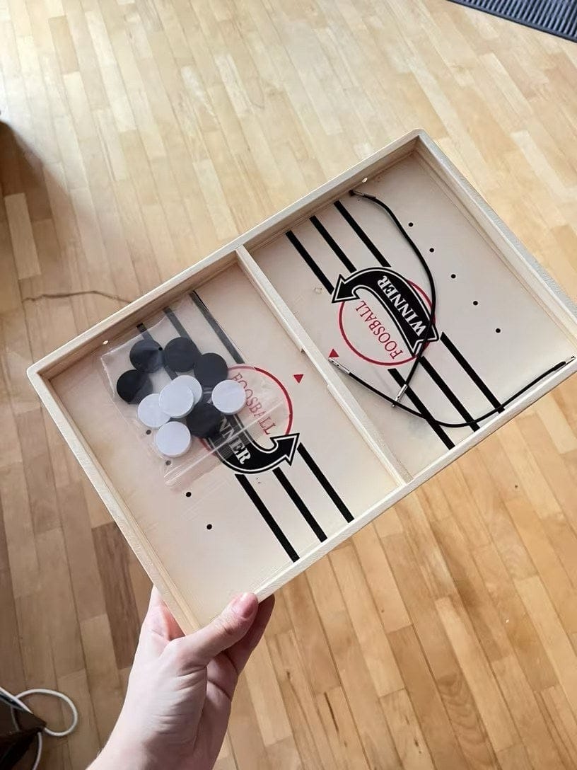 Customer photo review of Schleuder Schach Brettspiel aus Holz | Familienspiel Geschicklichkeit bildschirmfrei Holzspielzeug