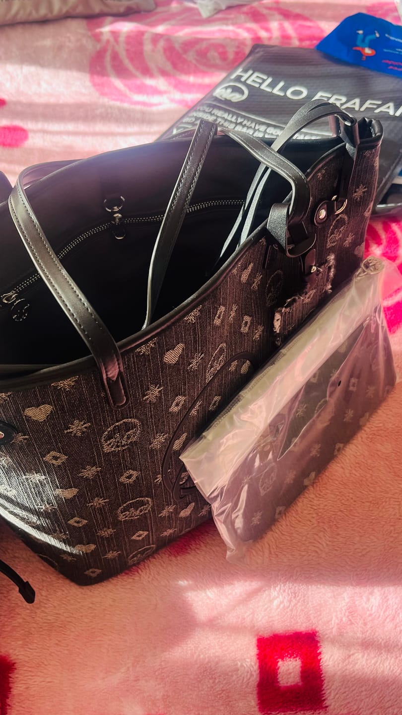 Customer photo review of Midnight Muse Denim Tote