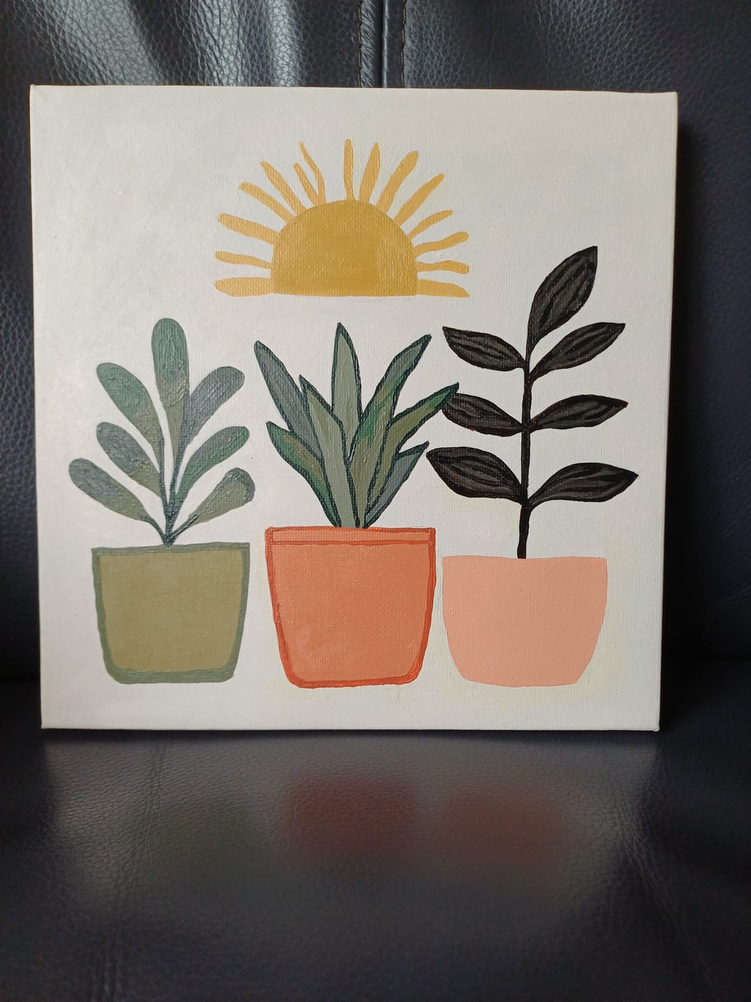 Customer photo review of Mini Paint by Number with Frame - 3 Plants