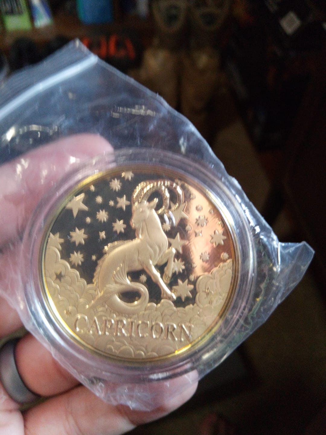 Customer photo review of 24K Yellow Gold (99.99% Gold Purity) Zodiac Sign Coin