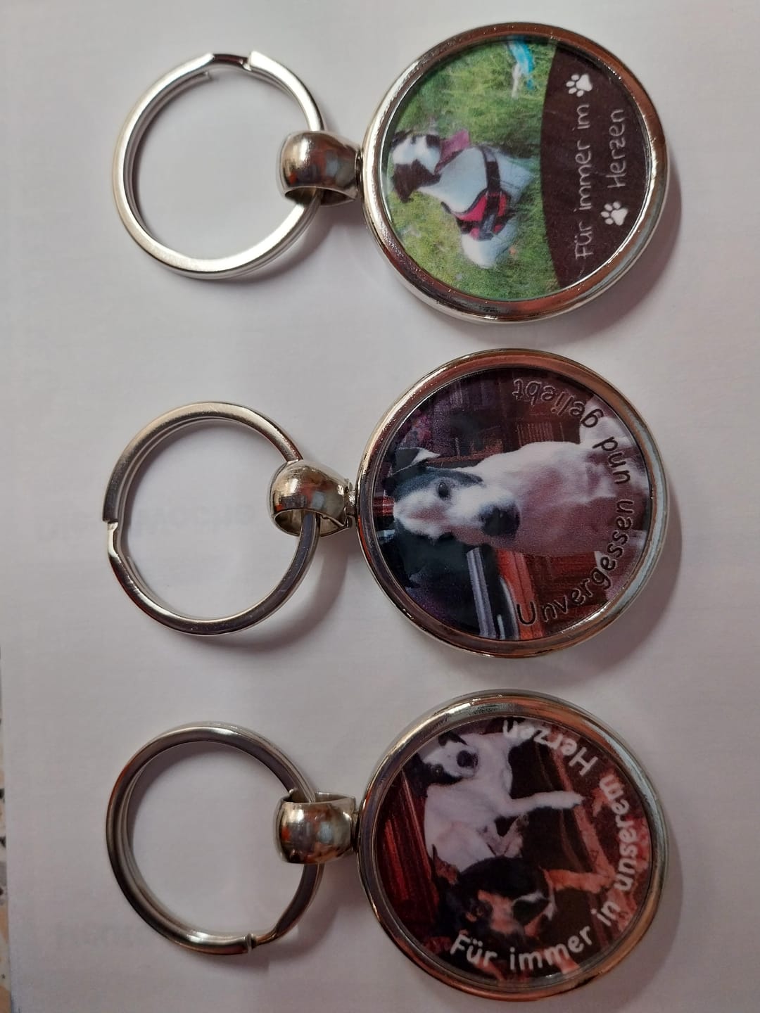 Customer photo review of Schlüsselanhänger-Bundle Rund 3x dein Foto für nur 19,90 €