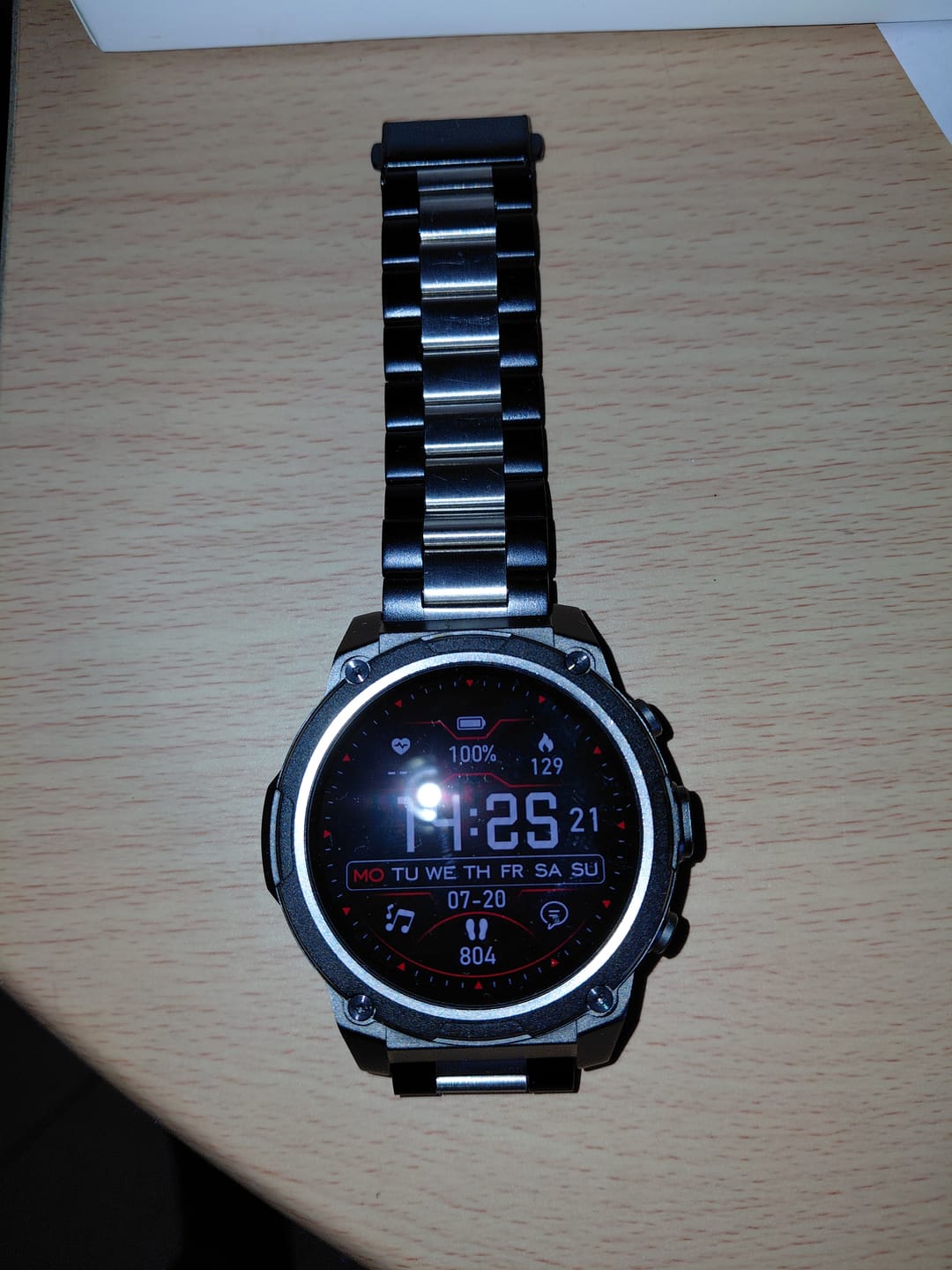 Customer photo review of Bracelet acier noir/argenté