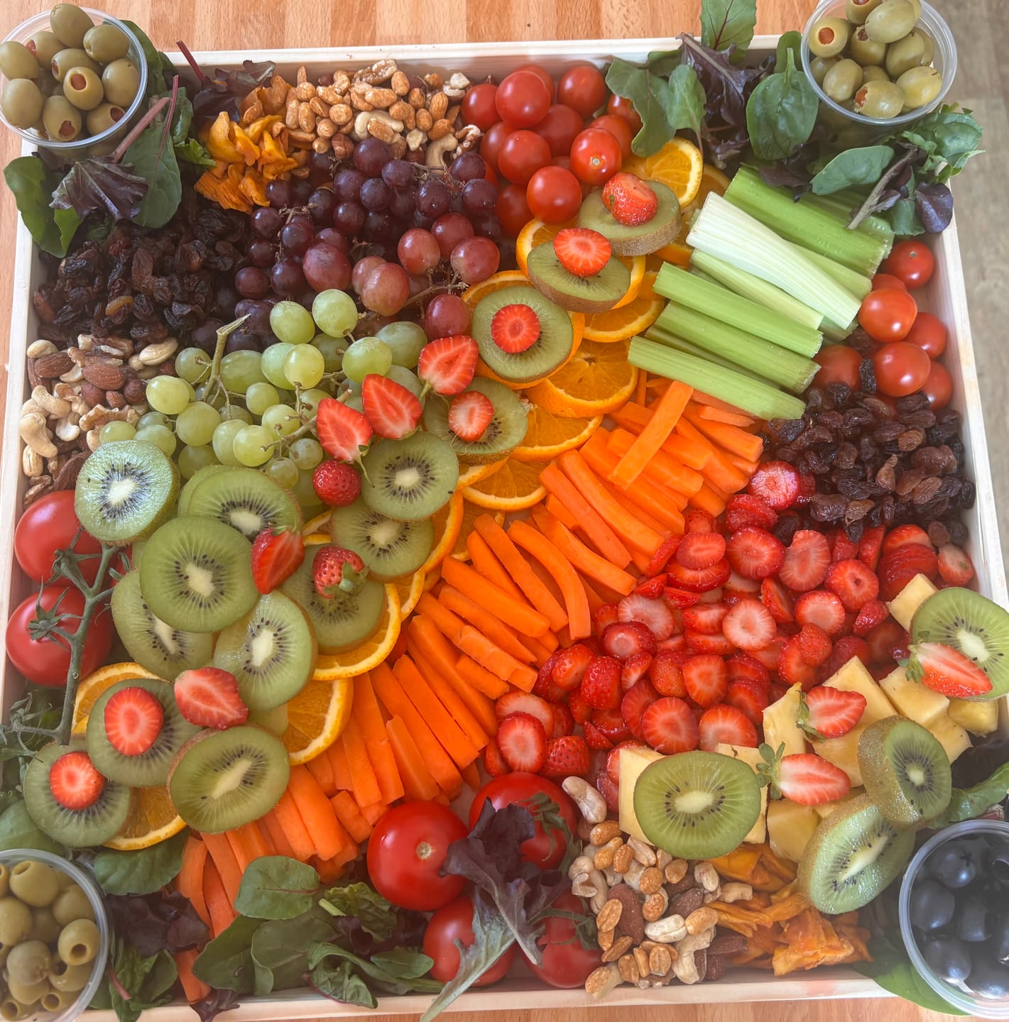 Customer photo review of 18" x 18" Large Wooden Tray