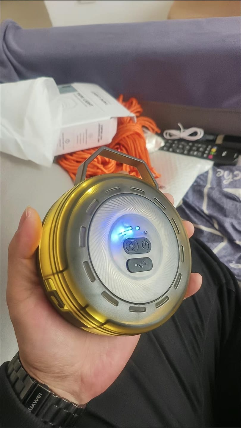 Customer photo review of Rechargeable Camping Ambient Light with Type-C Charging and 6 Modes