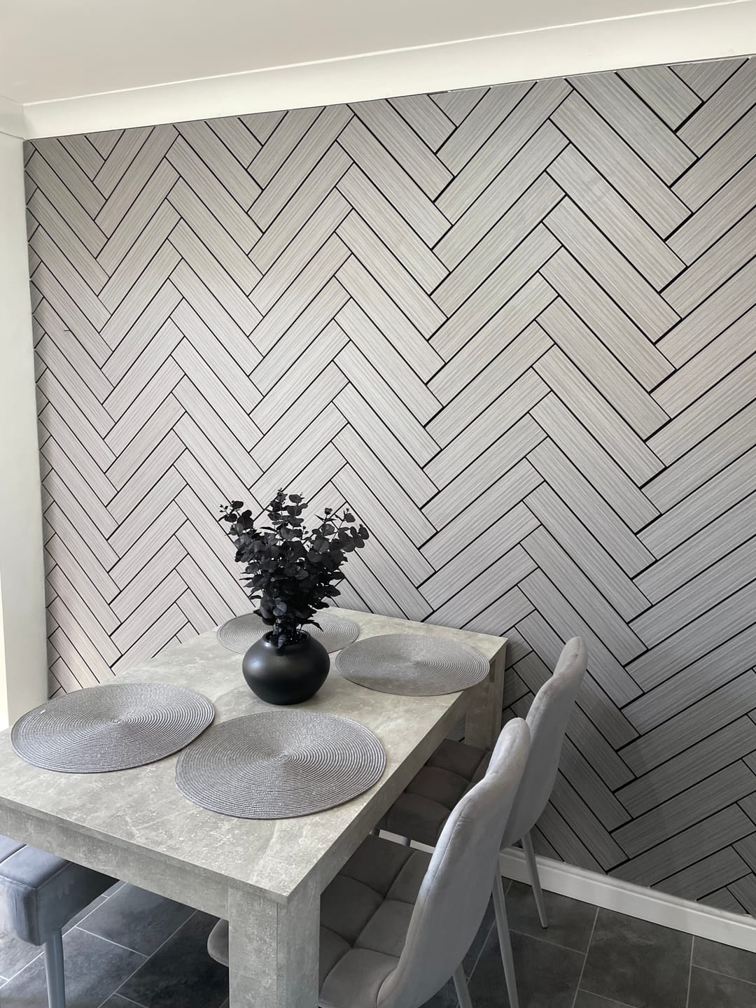 Customer photo review of Premium Chevron Panels - 240cm x 60cm (Multiple Colours)