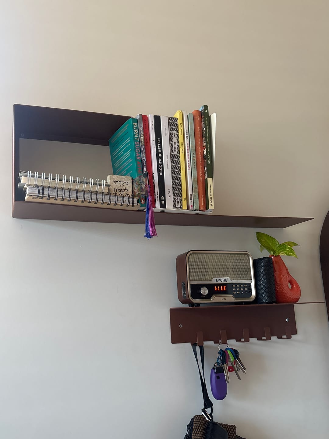 Customer photo review of מדף מתכת מדורג ומעוצב בעל שני מפלסים-  MISHOR