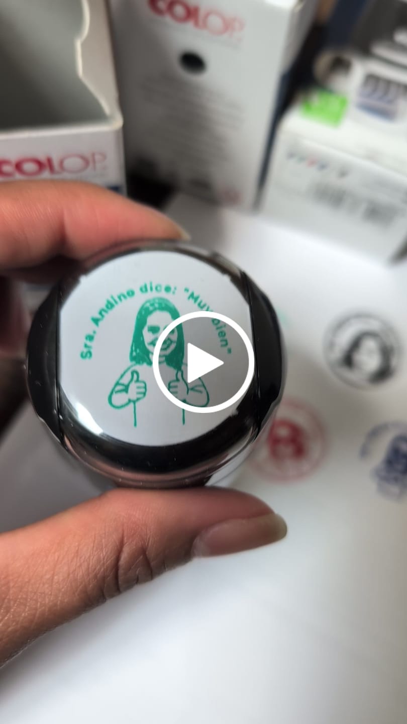 Customer video review of Face Stamp﹘ Self-Inking Stamp﹘US