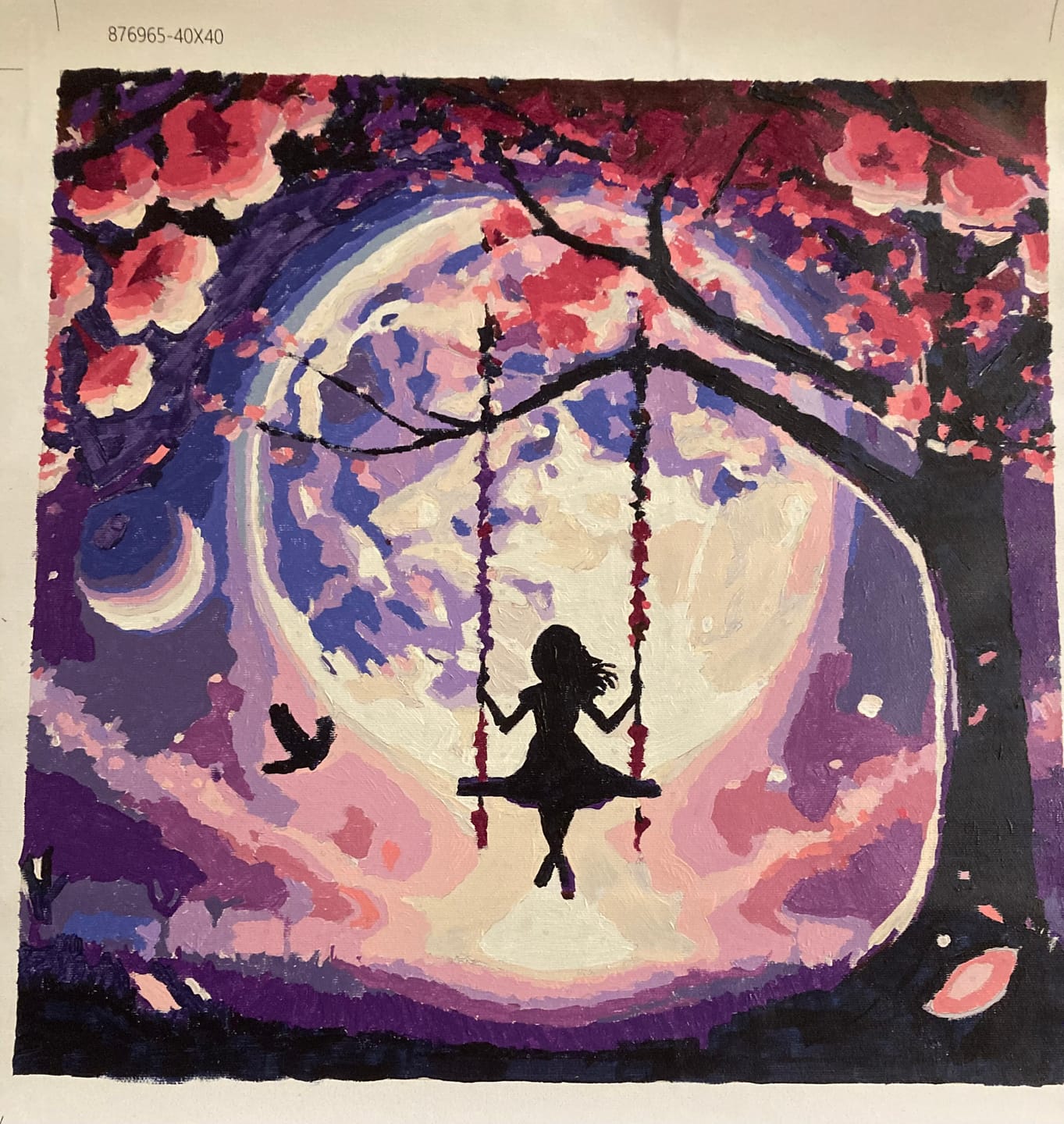 Customer photo review of Paint by Numbers - Girl on Swing