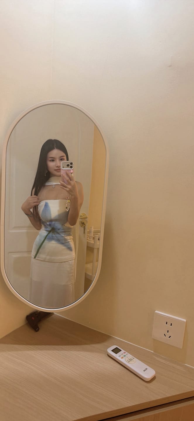 Customer photo review of 0122stepll Floral Choker Tube Top & Midi Skirt Set