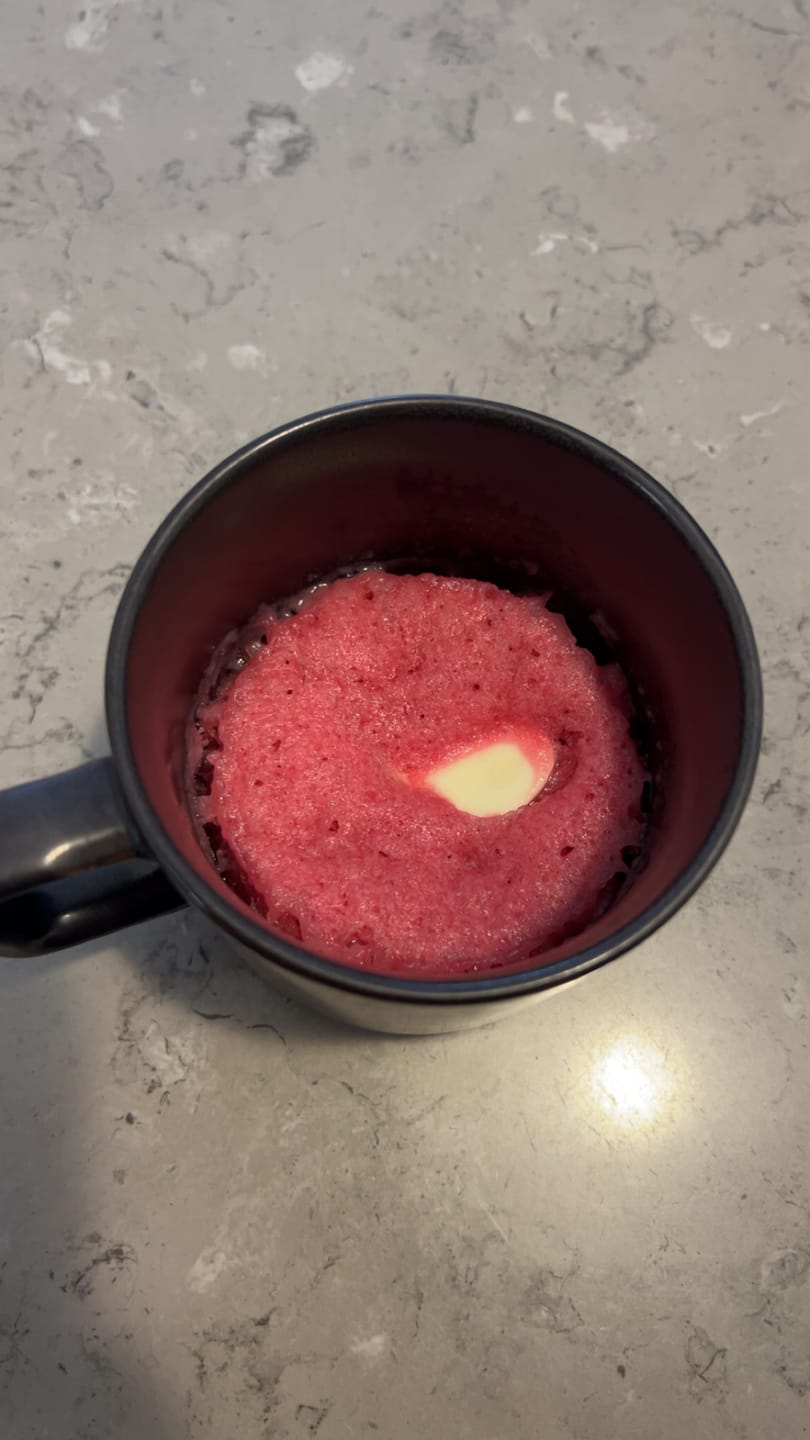 Customer photo review of Strawberry Lactation Mug Cake Mix - 500g/10 SERVES