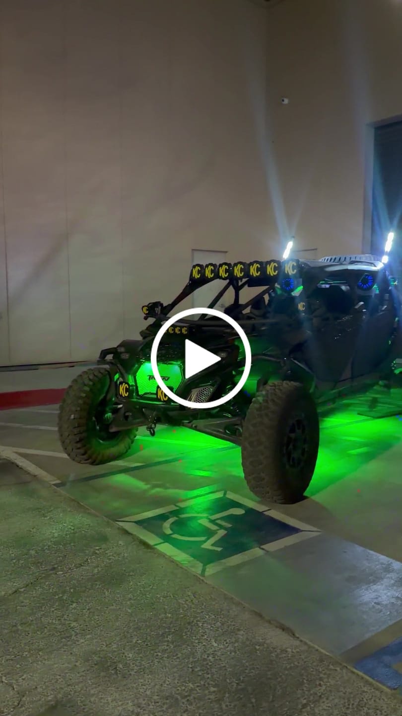 Customer video review of CHASING COLOR RGB ROCK LIGHTS