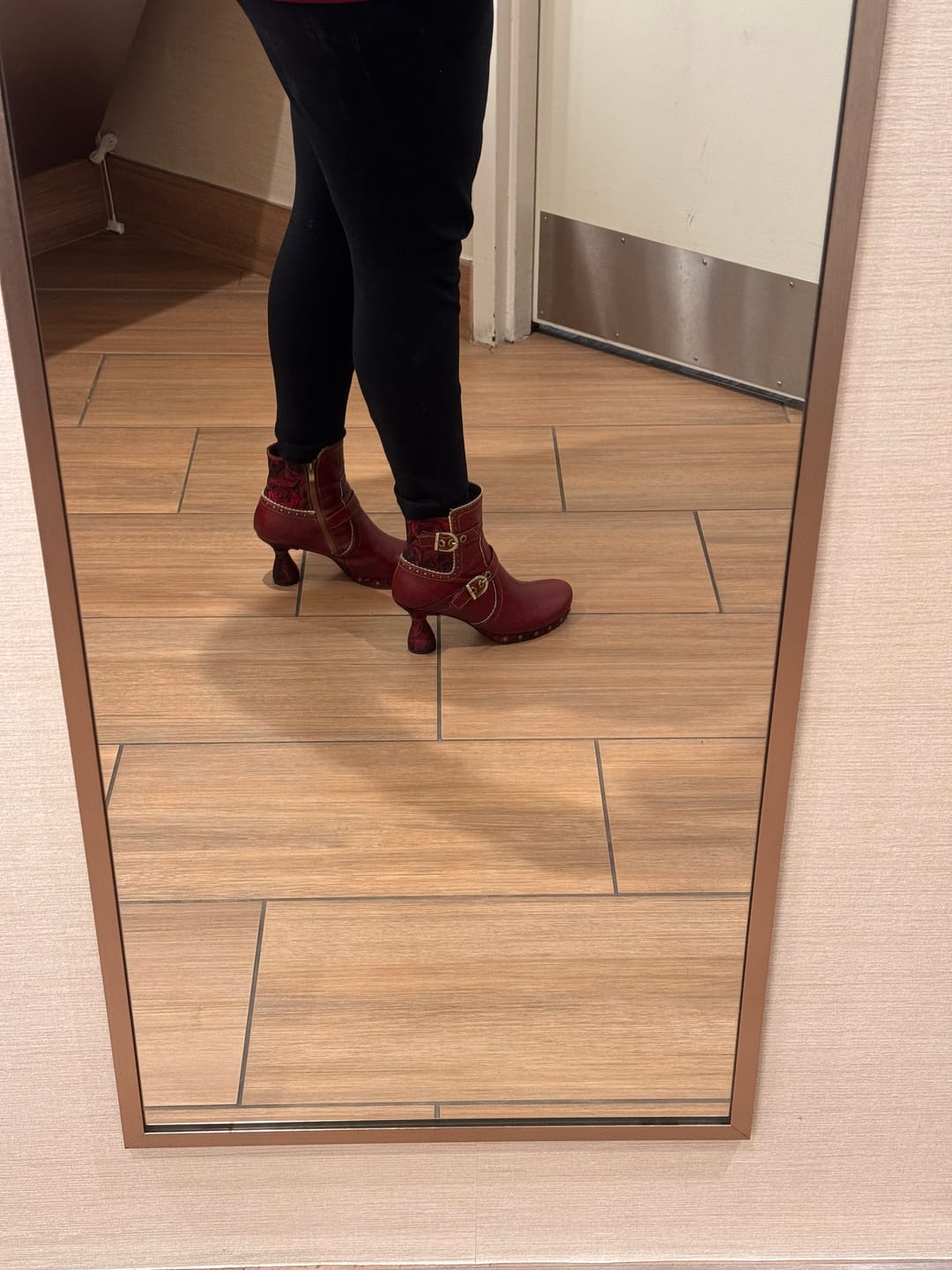 Customer photo review of Retro Handmade Pure Color Fashionable Ankle Boots