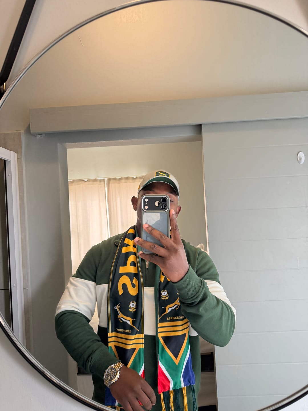 Customer photo review of Springboks Classic Hoop Quarter Zip-OS Green