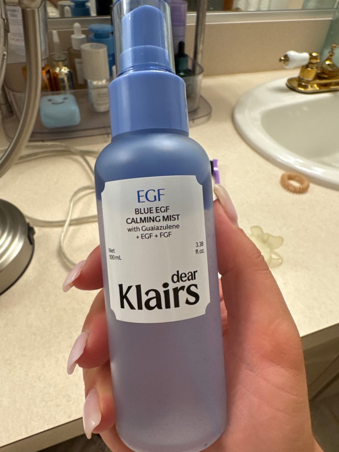 Customer photo review of Blue EGF Calming Mist