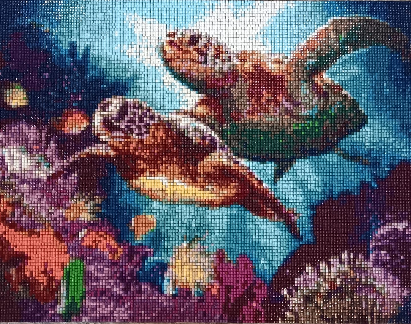 Customer photo review of Sea Turtles- Full Drill Diamond Painting