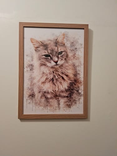 Customer photo review of Personalised Poster - Watercolour Realistic Portrait