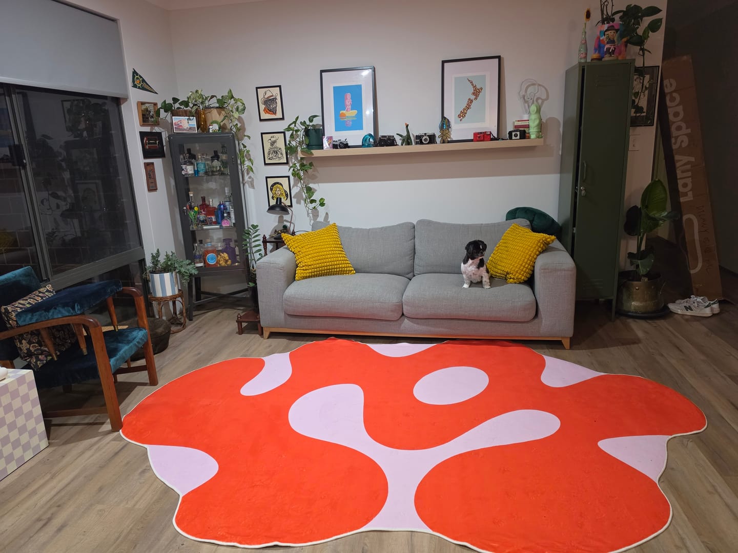 Customer photo review of Irregular Orange Moss Design Rug by Johann Banta
