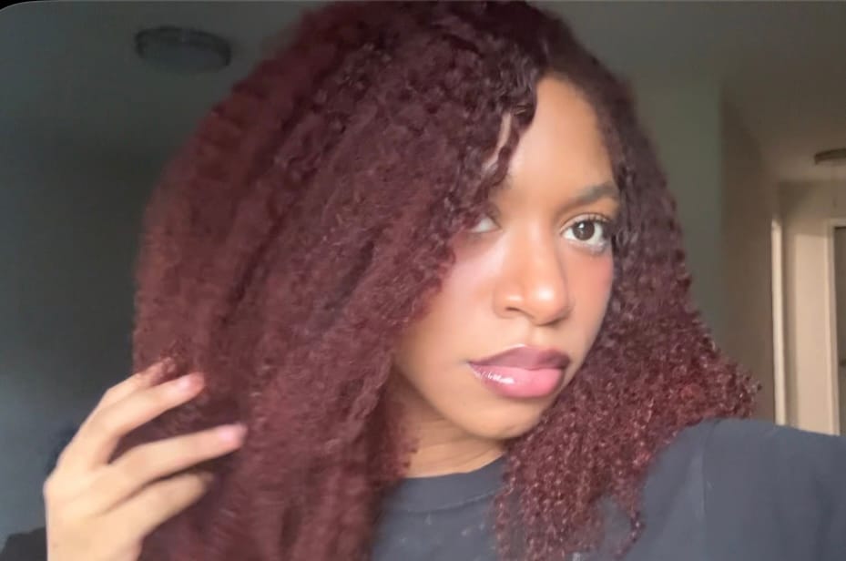 Customer photo review of Multi-Textured Kinky Curly Crochet Hair