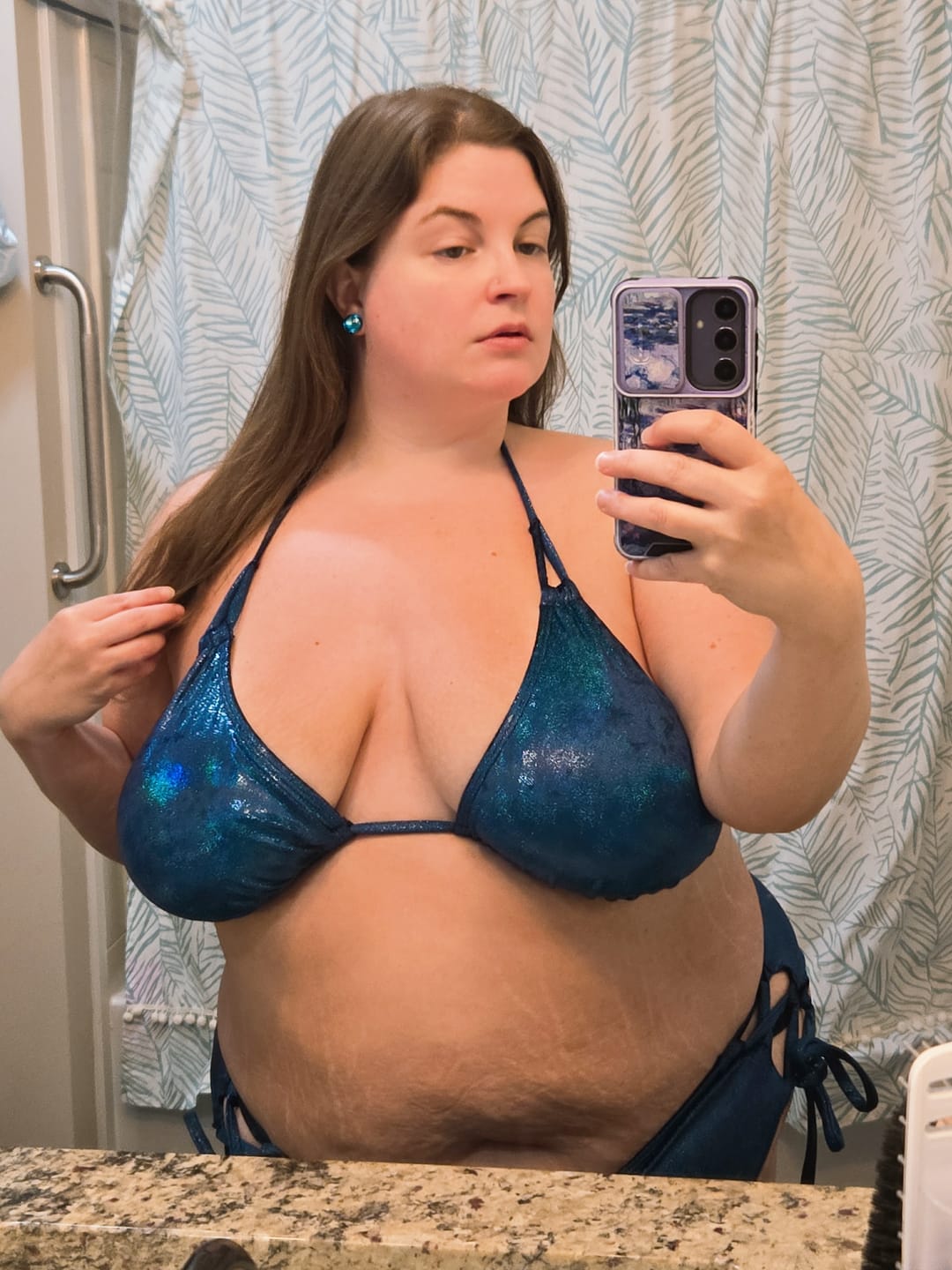 Customer photo review of Sapphire Siren Side Tie Bikini Bottom final sale