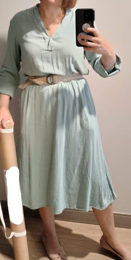 Customer photo review of Plain Linen Look Viscose Fabric