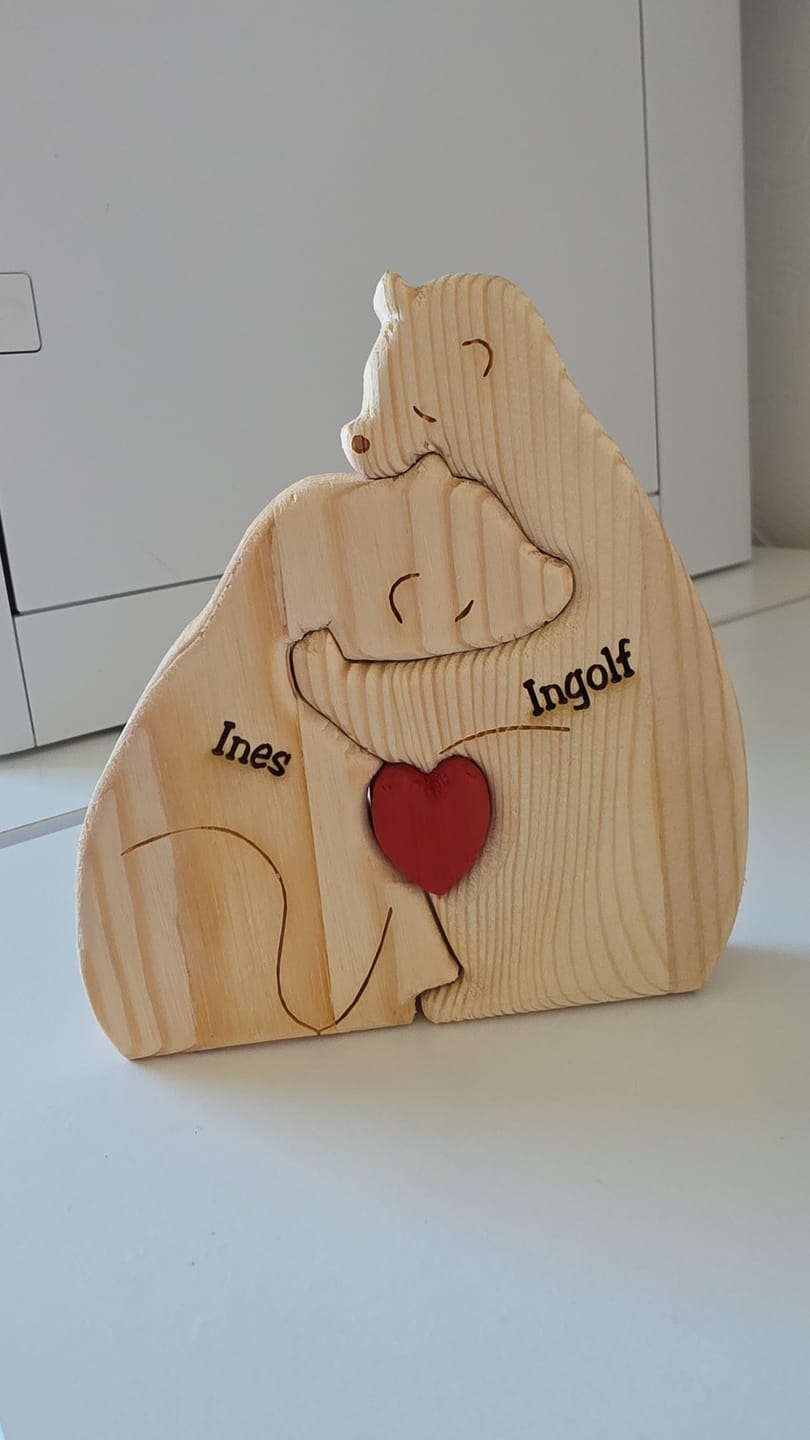 Customer photo review of Bärenfamilie - Süße Personalisierte Holzbären zum Aufstellen für die Familie