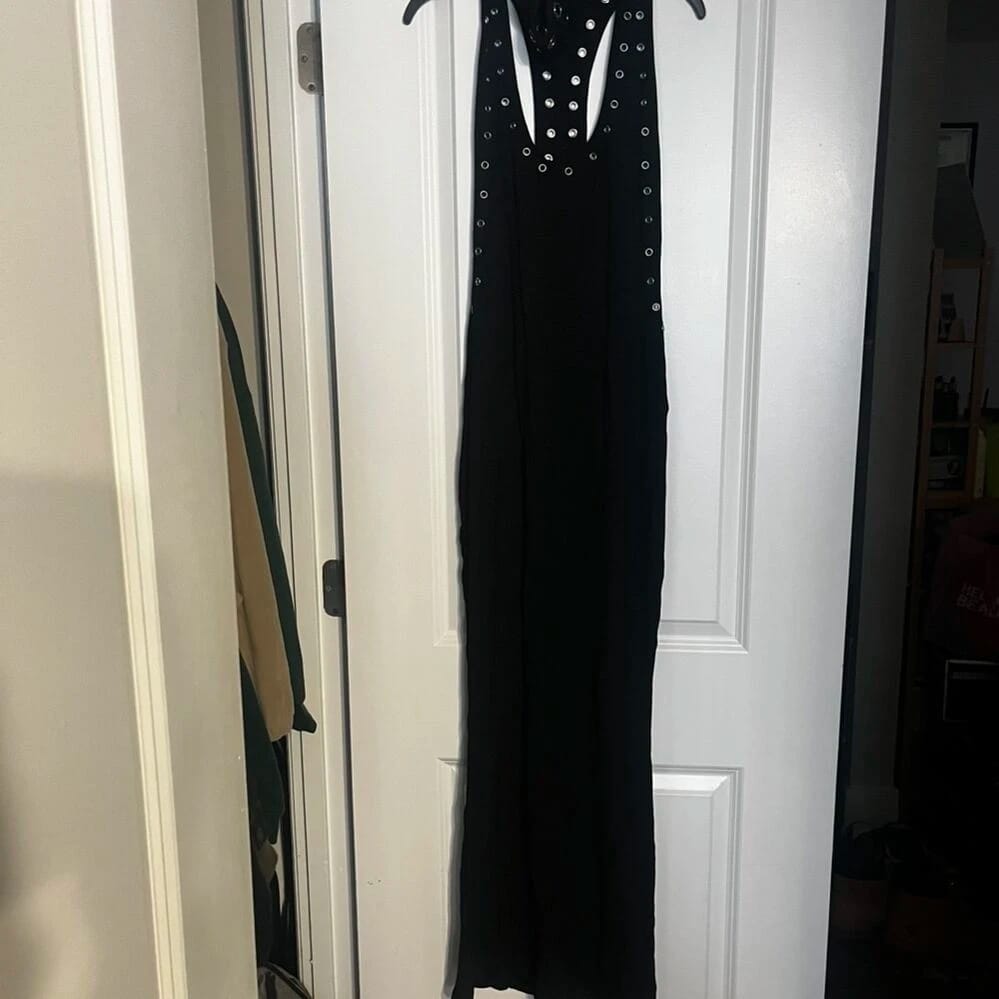 Customer photo review of Grommet Detail Backless Maxi