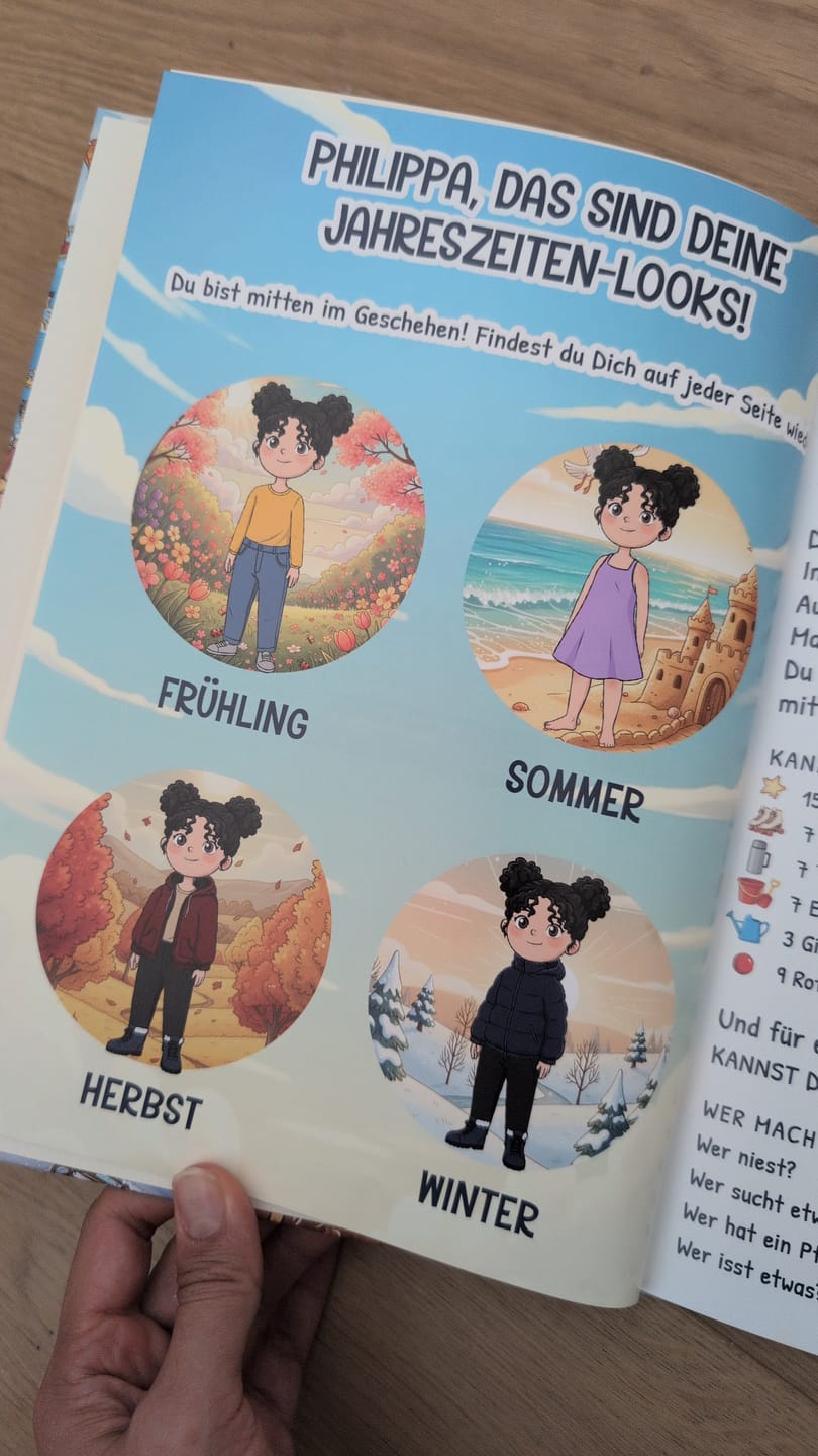 Customer photo review of Jahreszeiten – Personalisiertes Wimmelbuch für Kinder