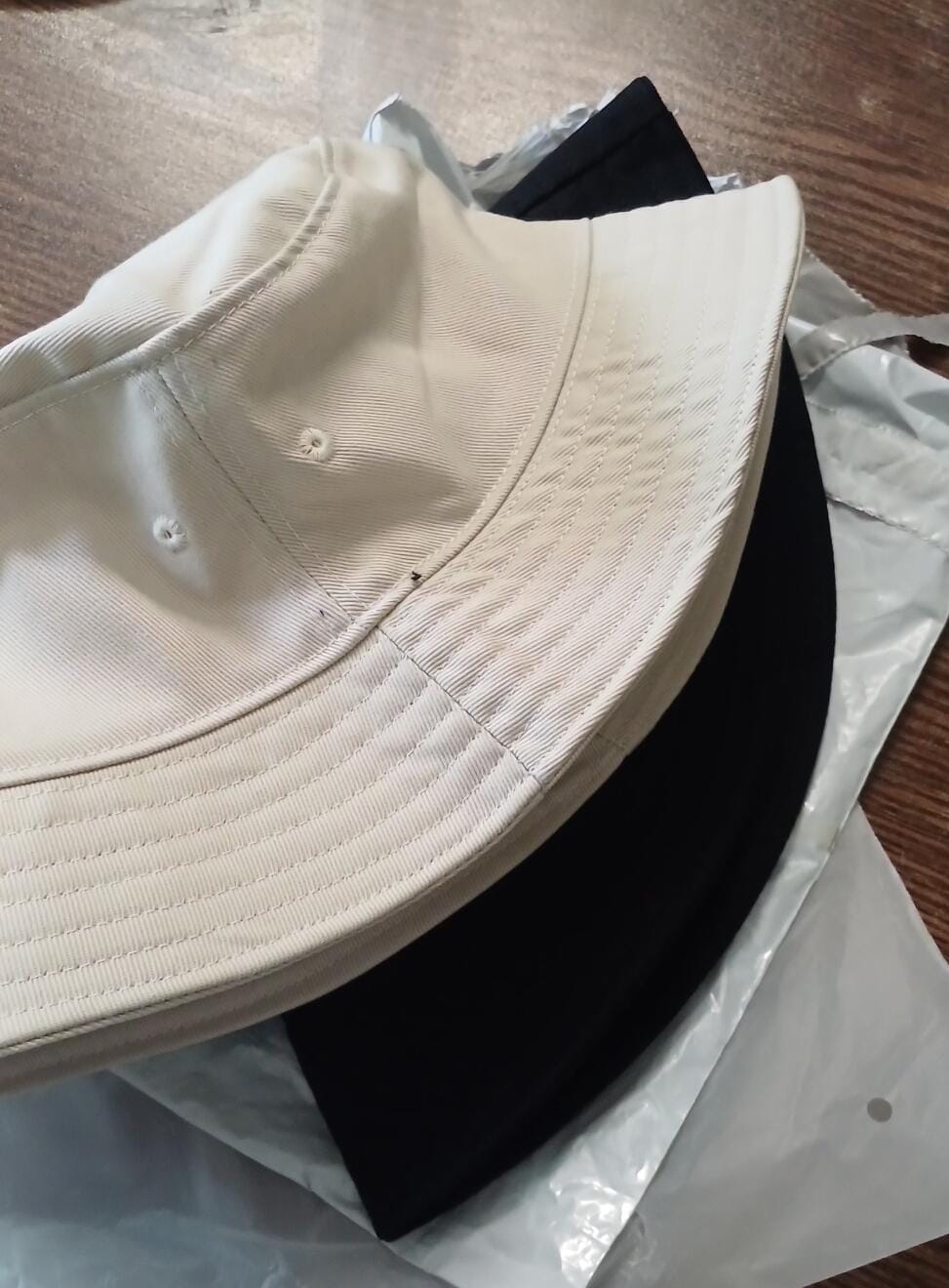 Customer photo review of Beige Bucket Hat | Hajj Ummra Hats