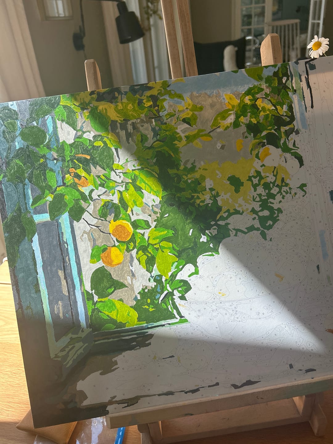 Customer photo review of Lemon Bowl at the Window | Paint by Number