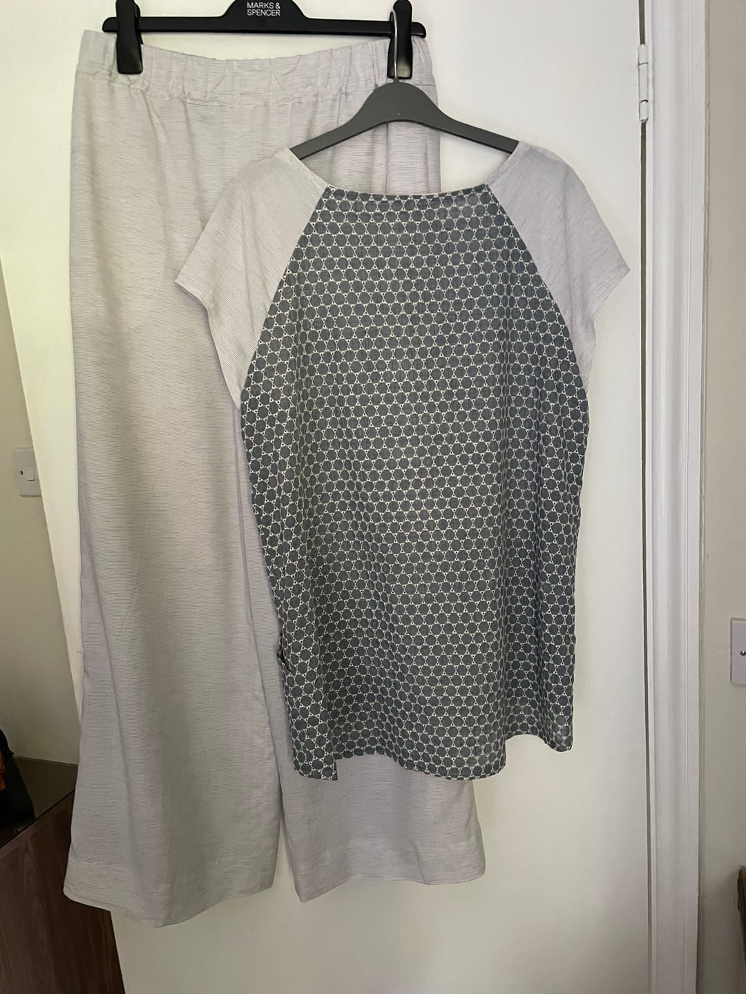 Customer photo review of Stripeway Linen Mix - Grey