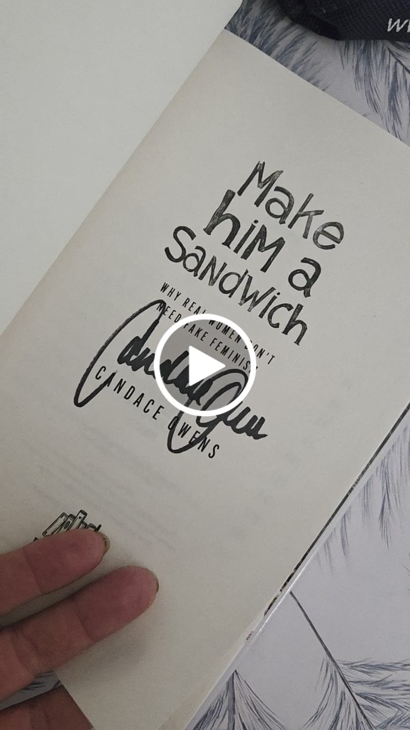 Customer video review of Make Him A Sandwich by Candace Owens - Signed Hardcover Book