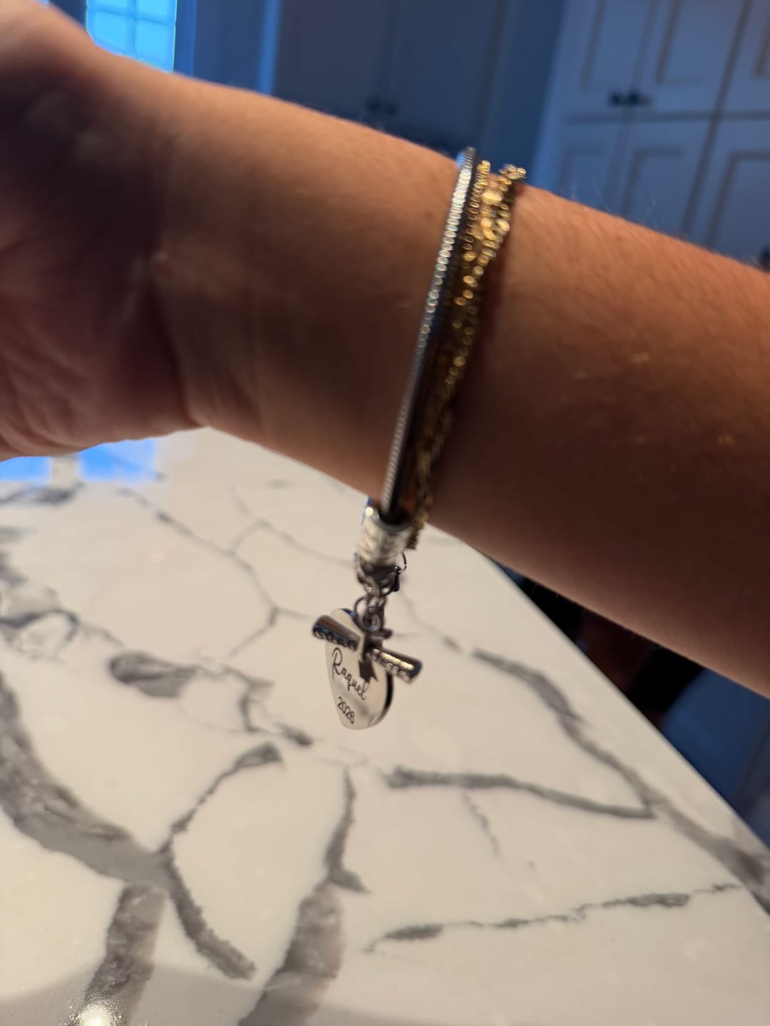 Customer photo review of Personalized Custom Graduation Bracelet, Class of 2026