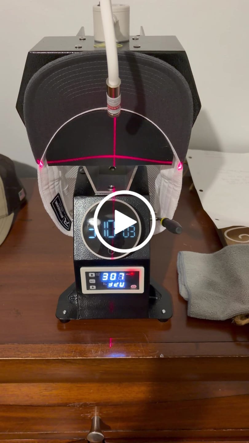 Customer video review of DuoForge Automatic Dual-Heat platen Cap Heat Press