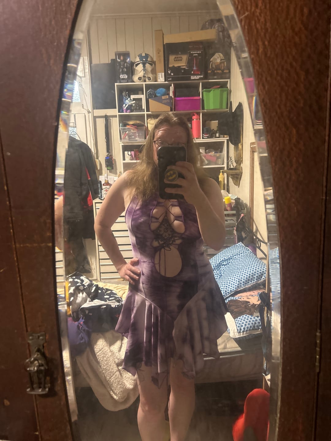 Customer photo review of Purple Tie Dye Pixie DRESS