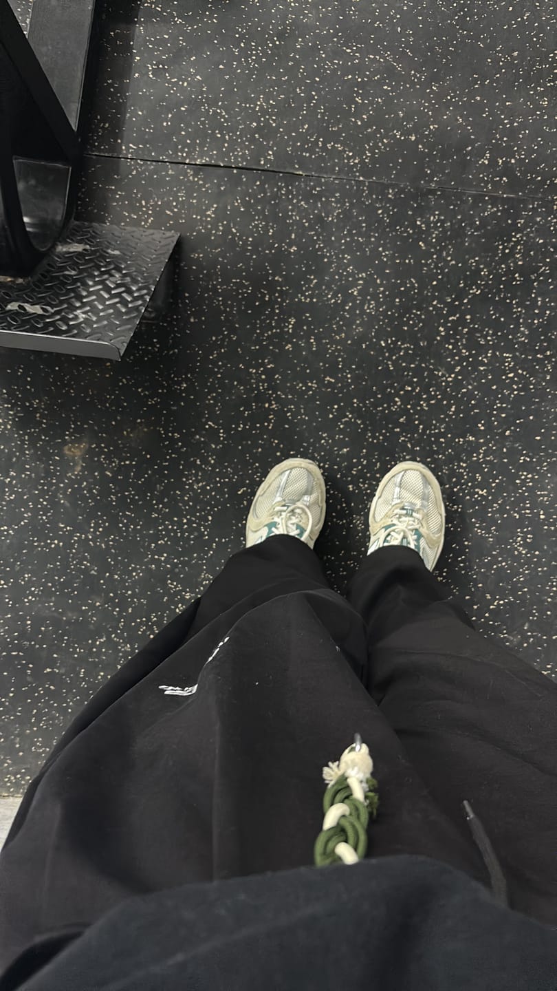 Customer photo review of Baggy Wide Leg Sweatpants with Waistband | Inflation Streetwear