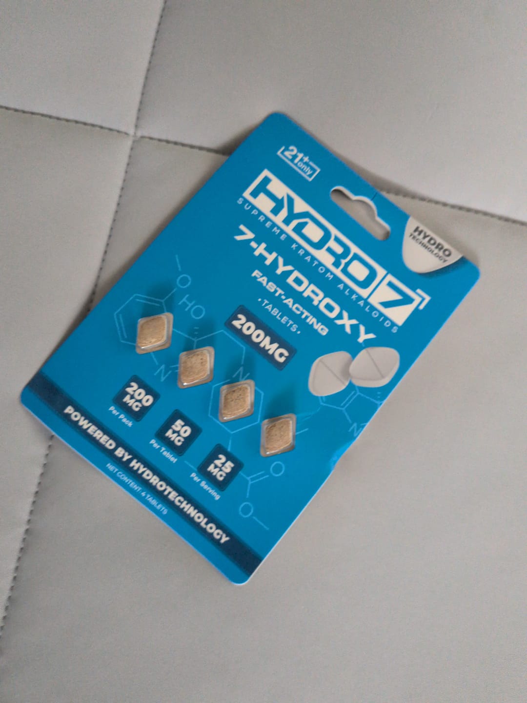 Customer photo review of 7-Hydroxy Tablets - 50MG (4 Count) 200MG