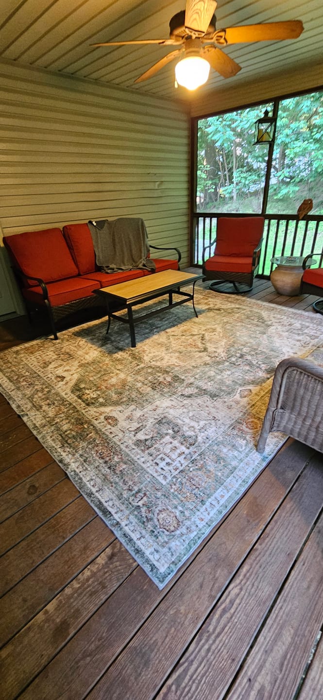 Customer photo review of Selene Washable Area Rug - Green