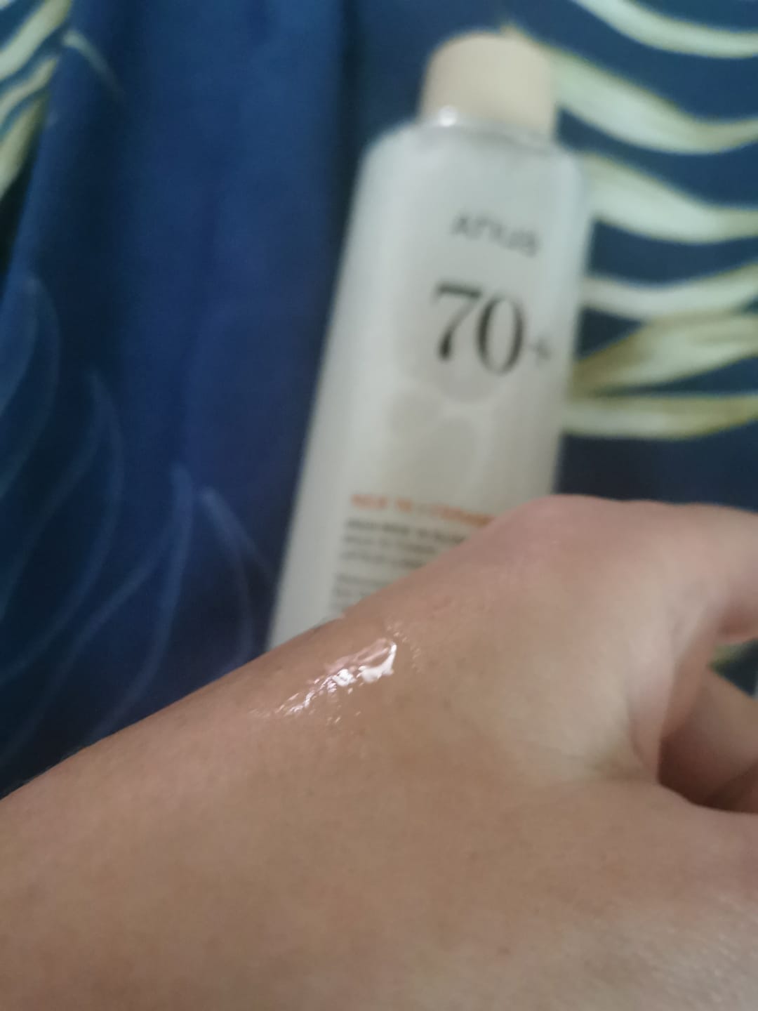 Customer photo review of Pieniņveida toniks mirdzuma piešķiršanai ādai ar rīsiem Anua Rice 70 Glow Milky Toner
