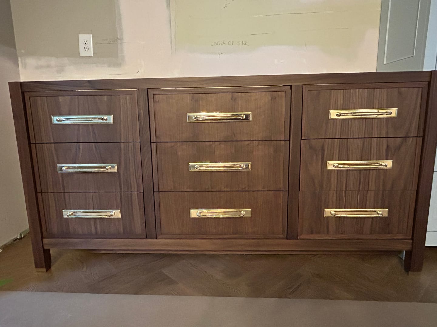 Customer photo review of Classic Cabinet Pulls with Backplate - Unlacquered Brass Polished