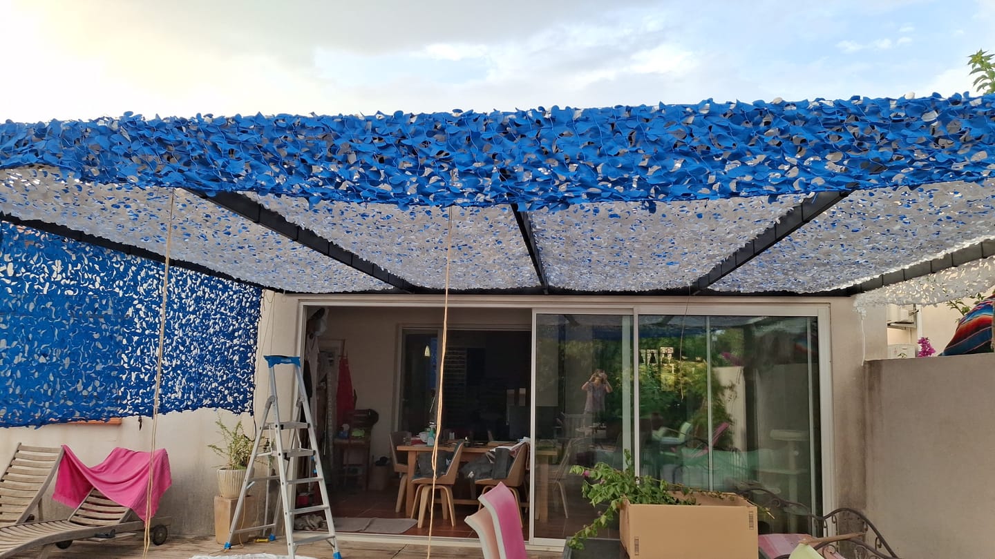 Customer photo review of Filet de camouflage renforcé bleu