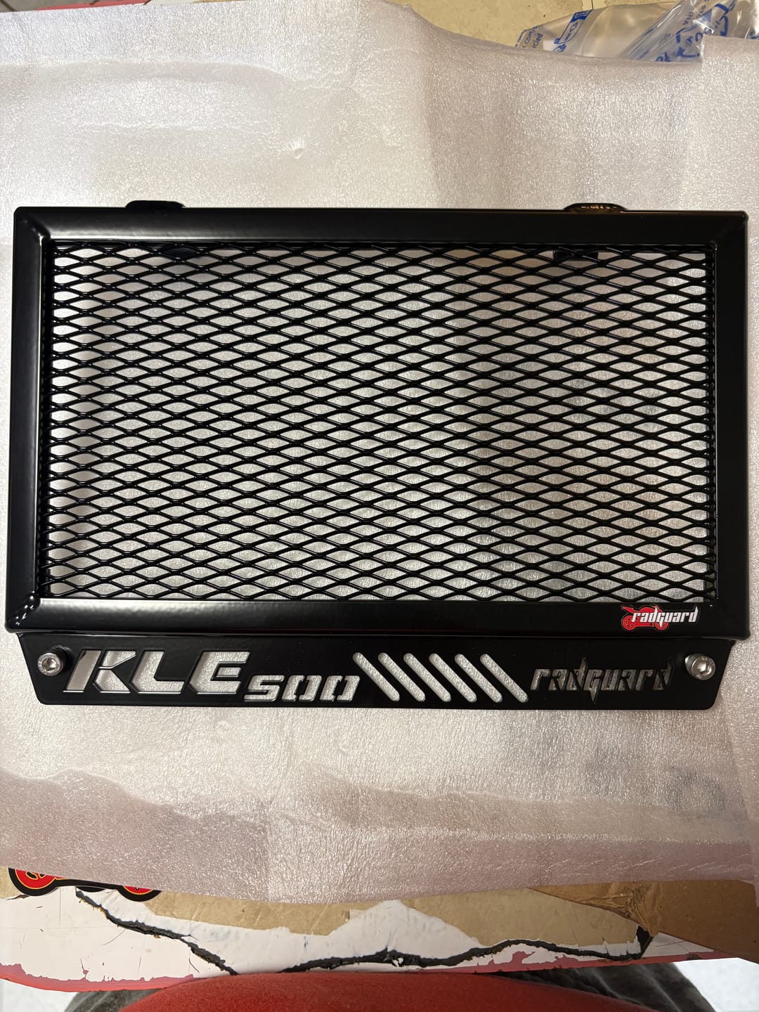Customer photo review of Kawasaki KLE 500 Radiator Guard 2026